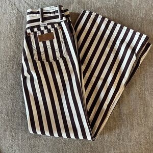 Striped Brown/purple and White Jeans